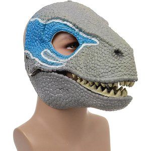 Kids natural latex Dinosaur Mask Moving Jaw Movable